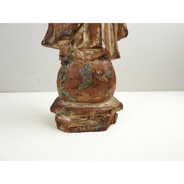 Antique Hand Carved Wood Santos Sculpture For Sale In Seattle - Image 6 of 11