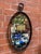 1970s Vintage Oval Iron Frame Wall Mirror With Hanging Loop For Sale - Image 5 of 10