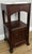 Antique French Style Walnut Bedside Table with Marble Top For Sale - Image 3 of 12