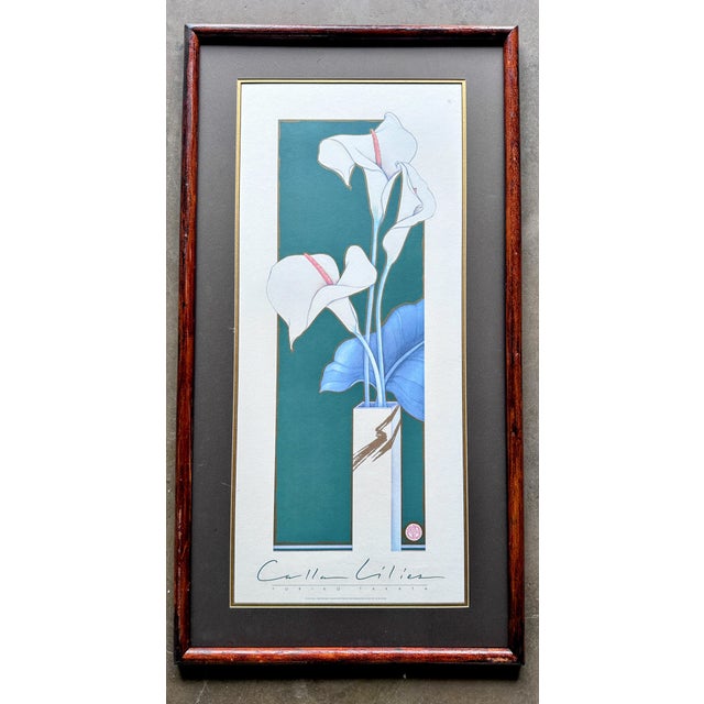 Vintage Tall 48" Poster Calla Lilies by Yuriko Takata For Sale - Image 4 of 9