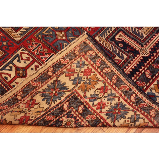 Red Nazmiyal Collection Antique Shirvan Caucasian Rug For Sale - Image 8 of 8