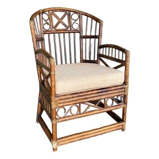 Brighton Tortoiseshell Bamboo Armchair For Sale