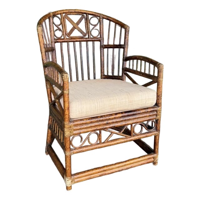 Brighton Tortoiseshell Bamboo Armchair For Sale