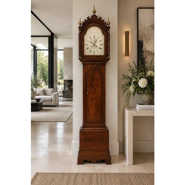 Antique Georgian Mahogany 8 Day Longcase Clock by James Field of Hempstead, 1785 For Sale - Image 16 of 17