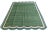 Handmade Cotton Scalloped Green Rug For Sale