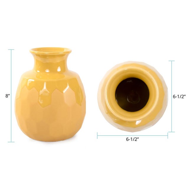 Golden Bee Ceramic Vase- Medium For Sale - Image 10 of 10
