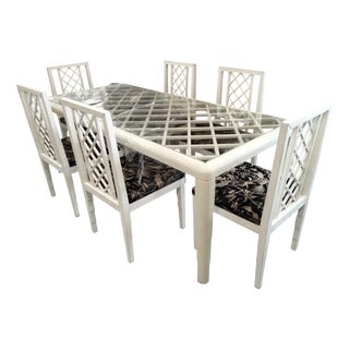 Table and Chairs from Vivai Del Sud, 1970s, Set of 6 For Sale