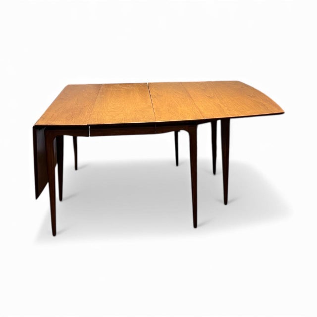Walnut Drop-Leaf Extension Dining Table, 1950s Mid-Century Modern For Sale In Washington DC - Image 6 of 16