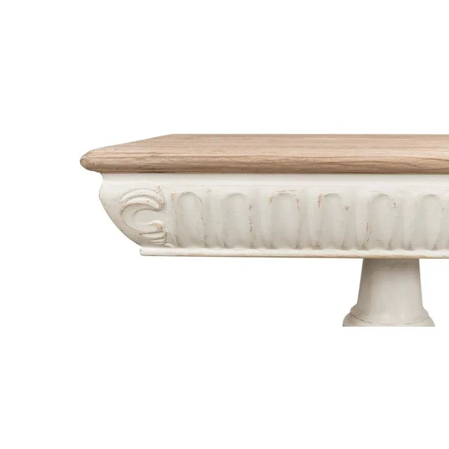Carved Antique White Console Table For Sale - Image 9 of 11