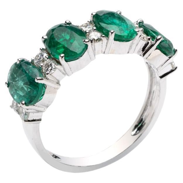 Natural Zambian emerald ring 3 Carats and 0.42 cents in 14k gold For Sale - Image 15 of 18