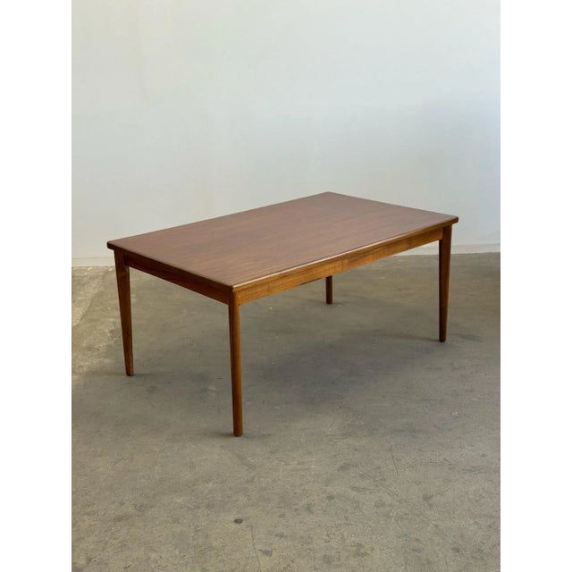 Brown 1960s Danish Modern Teak Dining Table For Sale - Image 8 of 11