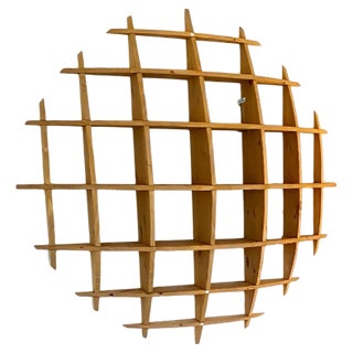 Small Round Pine Shelves by David Renault For Sale