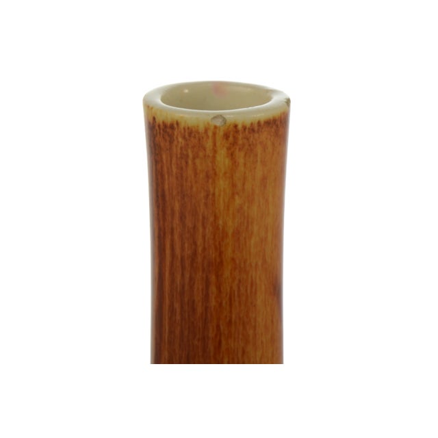Goldenrod Mid-Century Drip Glaze 12” Vase For Sale - Image 8 of 8