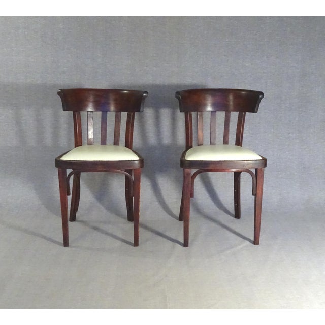 N°432 Chairs with Leather Seats from Kohn / Gebrüder Thonet, 1925, Set of 2 For Sale - Image 3 of 18