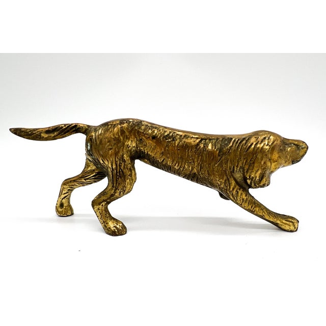 Vintage Brass Hunting Hound Dog Sculpture – Sporting / English Traditional For Sale - Image 9 of 9