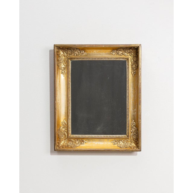 19th Century 19th Century France Empire Gold Wood Mirror For Sale - Image 5 of 10