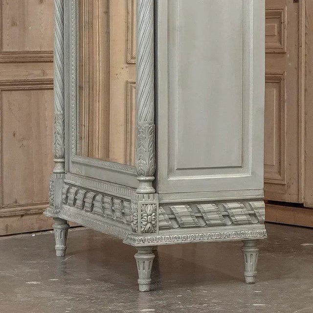 19th Century French Louis XVI Painted Armoire For Sale - Image 13 of 18