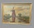 Vintage Country Landscape Windmill Oil Painting on Artists Board For Sale - Image 4 of 10