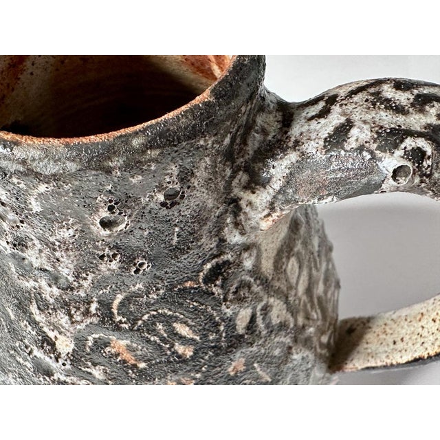 Rustic Studio Ceramic Coffee Pot by Helma Klett, Fredelsloh, Germany, 1970s For Sale - Image 12 of 15