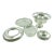 Mid 20th Century French Silver Plate Caviar Server | Glass Liner | 5 Piece Set For Sale
