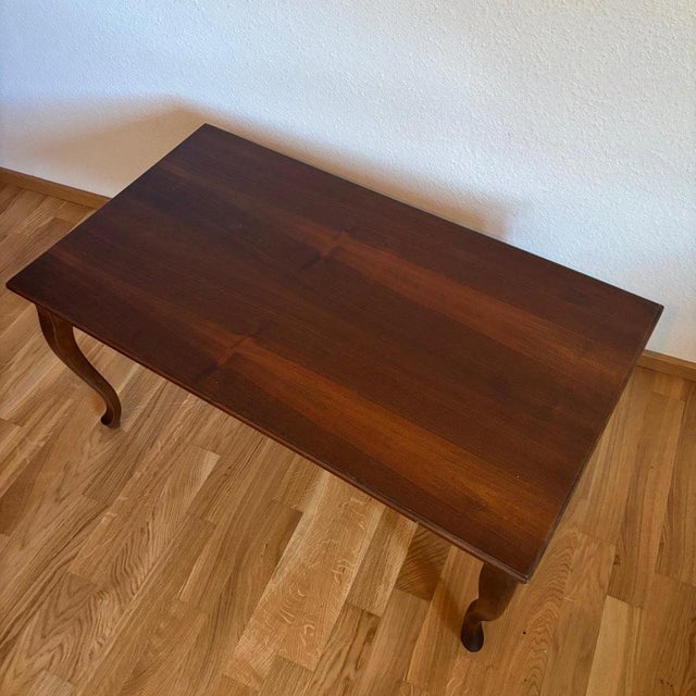 Wood Vintage Living Room Table in Mahogany Veneer For Sale - Image 7 of 9