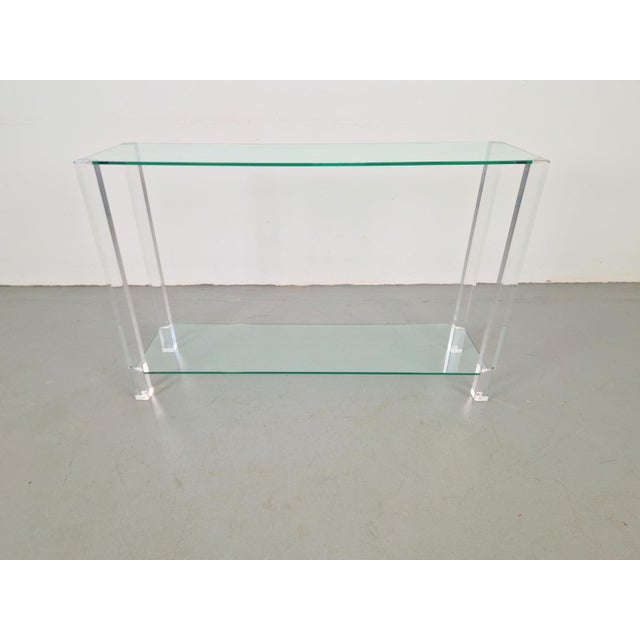 Glass and Acrylic The Hague Console Table from Bor Design, 1990s For Sale - Image 8 of 11