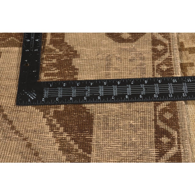 Textile Vintage Turkish Oushak Rug, 05'01 X 12'09 For Sale - Image 7 of 10