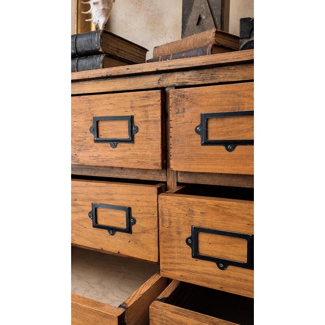 Antique English Pine Shop Chest of Drawers, UK, 1890s For Sale - Image 12 of 16