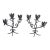 1950s Pair of Wrought Iron Candle Holders For Sale