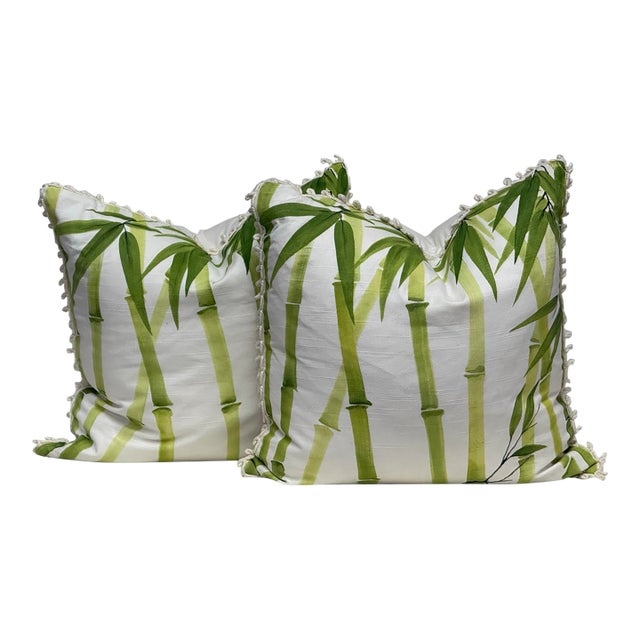 Celerie Kemble for Eastern Accents Bamboo Forest Decorative Pillows, Pair For Sale