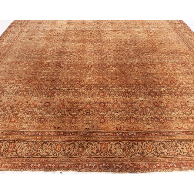 Brown Fine Antique Indian Amritsar Rug For Sale - Image 8 of 9