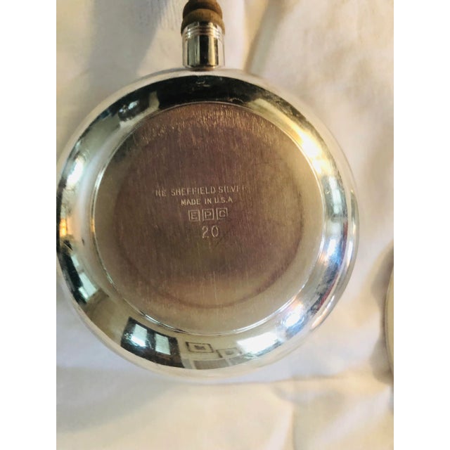 Sheffield Silver Co. Antique Silver Plate Pipkin Brandy Sauce Warmer With Wood Handle and Under Plate For Sale - Image 4 of 8