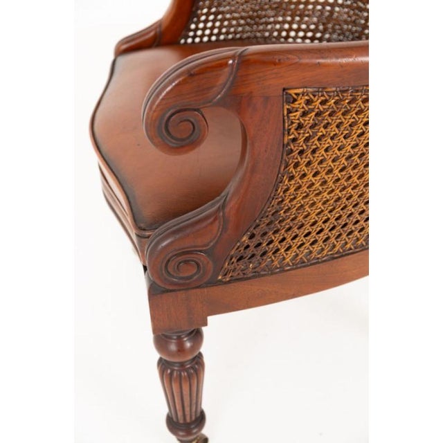 1920s Regency Revival Desk Chair in Mahogany, 1920s For Sale - Image 5 of 6