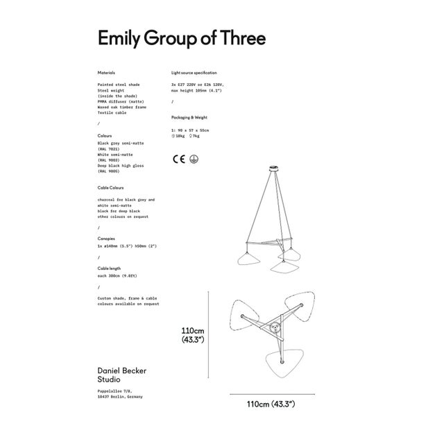 Daniel Becker 'Emily 3' Chandelier in Matte Black For Sale In Los Angeles - Image 6 of 13