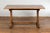 19th Century Country Farmhouse Table with Trestle Base & Distressed Finish For Sale - Image 4 of 12