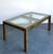 Vintage Acid Etched Brass and Glass Dining Table After Bernhard Rohne For Sale - Image 12 of 14