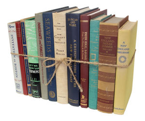 Decorative Books - Vintage New England Book Bundle - 1 foot of Books