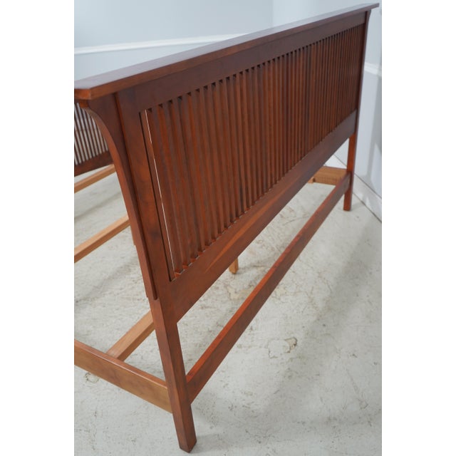 Stickley Cherry Mission King Size Spindle Bed For Sale - Image 14 of 16