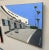 Impressionist "LGB Streamline Moderne" Contemporary Impressionist Cityscape in Blue, Grays of Long Beach, Ca, Airport by Mill Valley Artist Mary Anne McKernie For Sale - Image 3 of 10
