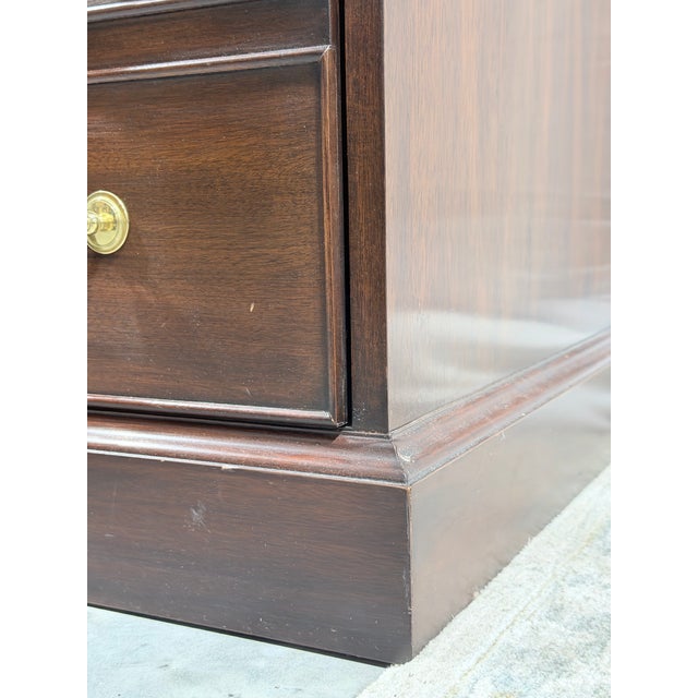 Brown Late 20th Century Henkel Harris Mahogany Two Drawer File Cabinet Chest For Sale - Image 8 of 11