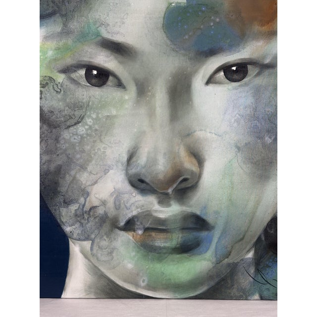Silawit Poolsawat, Asian Beauty, 2000s, Acrylic Painting on Canvas, Framed For Sale - Image 4 of 10