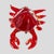 Vintage Red Murano glass crab sculpture ca. 1960