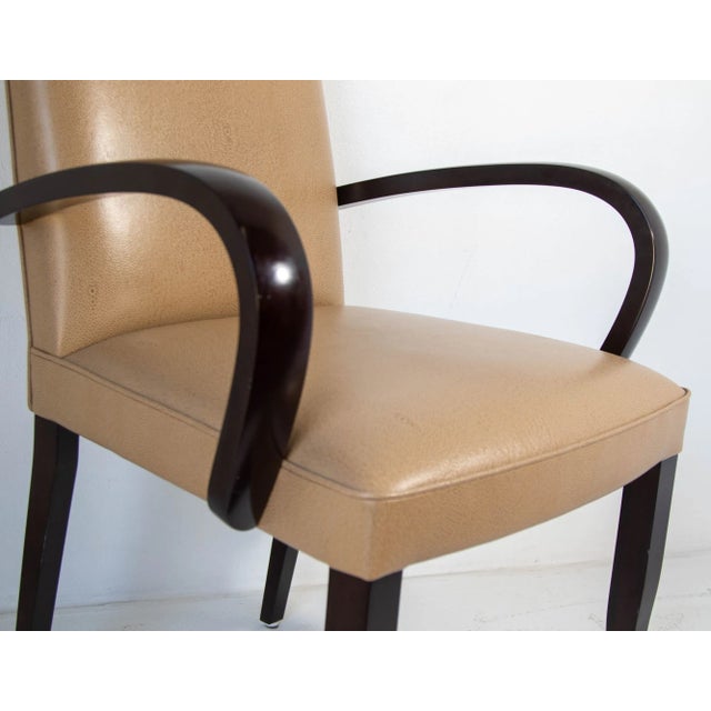 Late 20th Century Dakota Jackson Leather Club Art Deco Style Pfm Armchair For Sale - Image 5 of 12