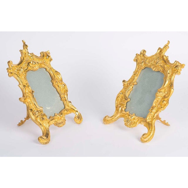 Pair of gilt bronze picture frames, 19th century, napoleon iii period. Pair of 19th-century picture frames from the...