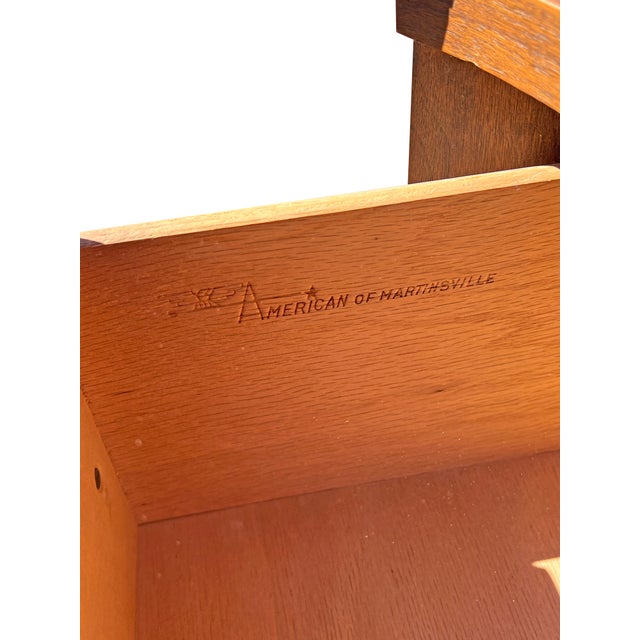 American of Martinsville Vintage Mid Century Modern Tall Dresser Chest of Drawers Gentlemen’s Chest by American of Martinsville For Sale - Image 4 of 10