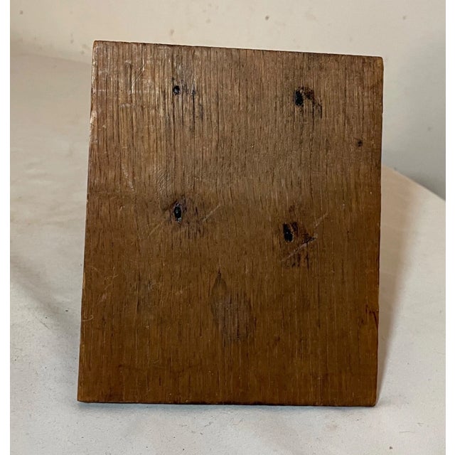 Antique Hand Carved Seated Figural Seated Man Wood Sculpture Statue Folk Art For Sale - Image 10 of 10