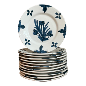 Vintage Penny Morrison Hand Painted Dinner Plates Z- Set of 12