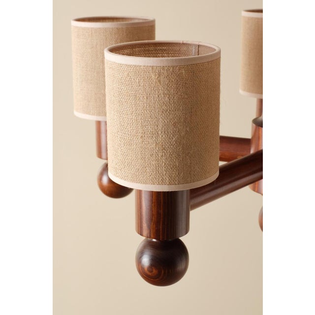 Chandelier attributed to Uno & Östen Kristiansson for Luxus, 1970s For Sale - Image 6 of 8