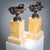 Bronze Tazzas on Siena Marble Pedestals, Set of 2 For Sale - Image 5 of 10