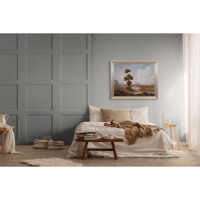 Idyllic Summer Landscape by A. Puig, 1800's For Sale - Image 10 of 11